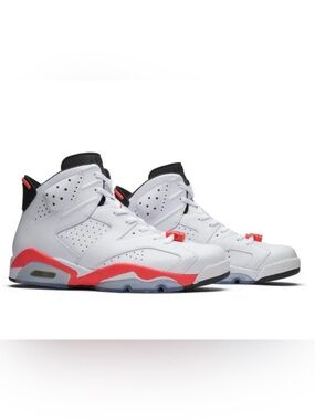 NIKE AIR JORDAN RETRO 6 “INFRARED WHITE” 2014 MENS SZ 10.5 EUC LIKE NEW RARE HTF